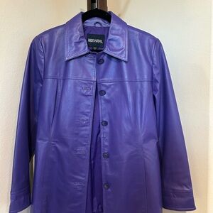 Bernardo Women's Vibrant Purple Leather Jacket
